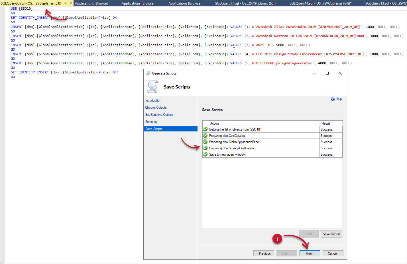 Analysis Server Migration: Generate Scripts Completed