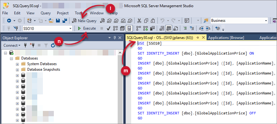 Analysis Server Migration: Executing Generated Scripts