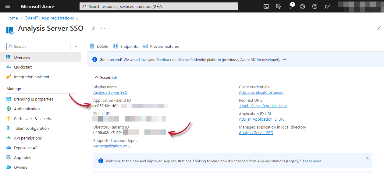 Analysis Server Post-Installation Configuration: Application Overview