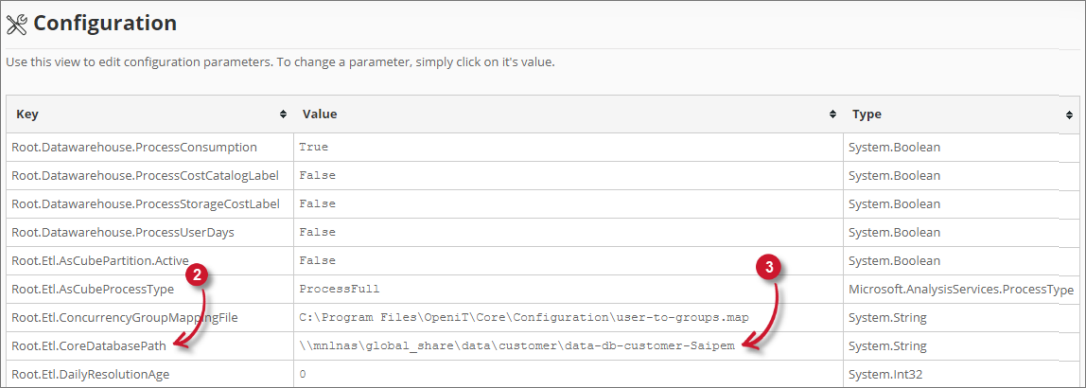 Analysis Server Troubleshooting: Check Core Server Database Path