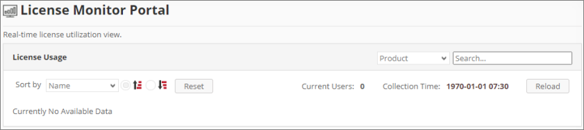 Analysis Server Troubleshooting: No data displayed in License Monitor Portal