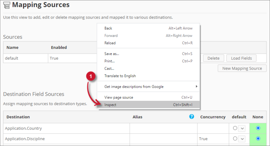 Analysis Server Troubleshooting: Inspect Web Browser