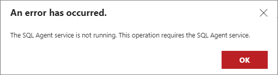 SQL Agent service is not running