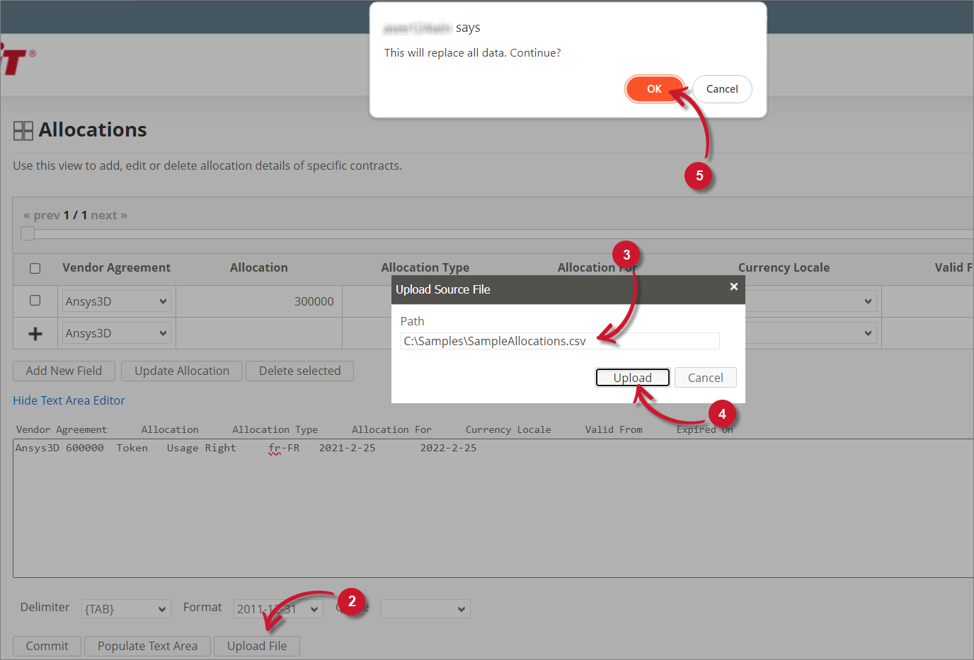 Analysis Server Allocations: Uploading a Source File