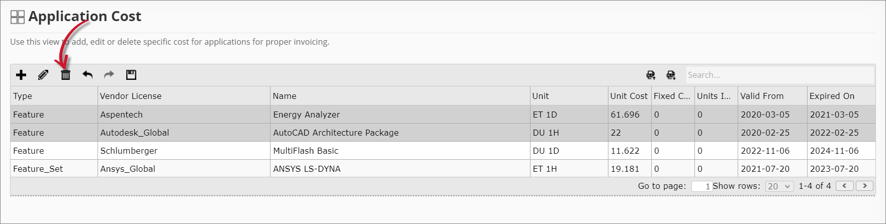 Analysis Server Application Cost: Deleting a Record