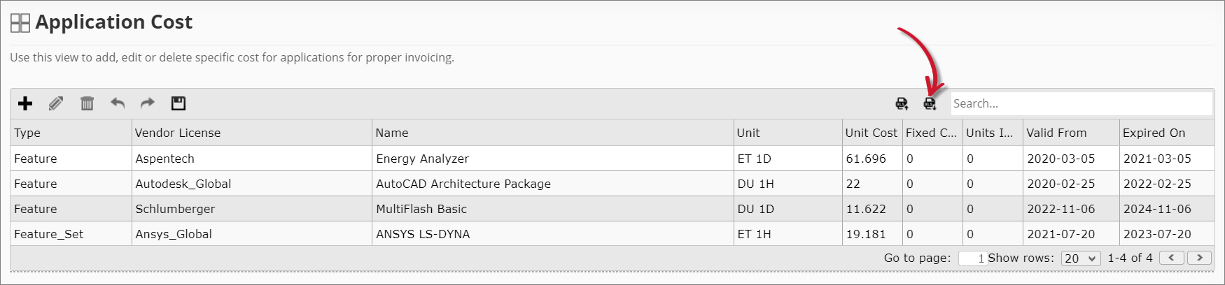 Analysis Server Application Cost: Exporting Records