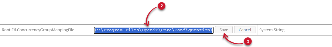 Setting Root.Etl.ConcurrencyGroupMappingFile