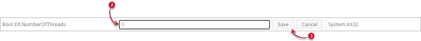 Setting Root.Etl.NumberOfThreads