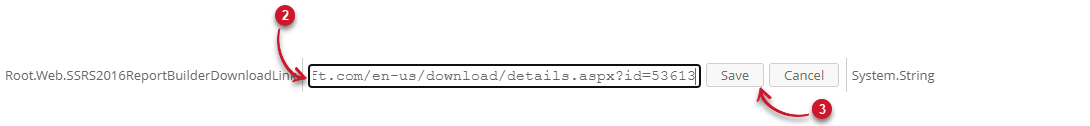 Setting Root.Web.SSRS2016ReportBuilderDownloadLink