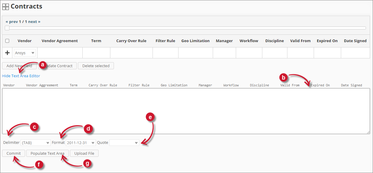 Analysis Server Contracts: Text Area Editor Details