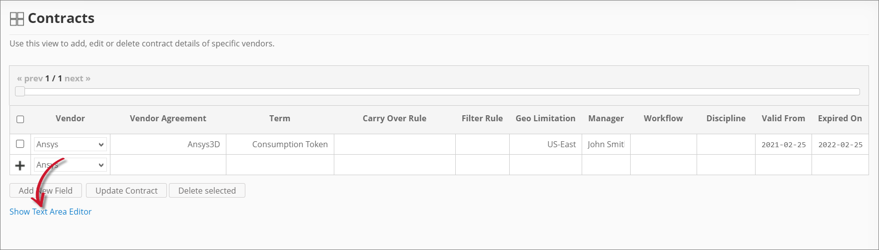 Analysis Server Contracts: Show Text Area Editor