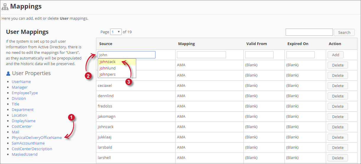  Analysis Server Mappings: Add Mappings