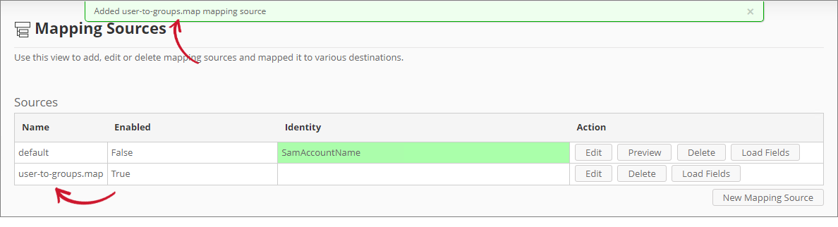 Analysis Server Mapping Sources: Added Mapping Sources