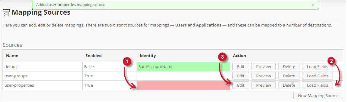 Analysis Server Mapping Sources: Added Mapping Source - CSV