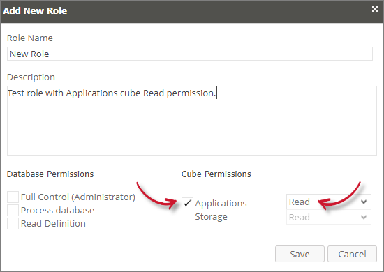  Analysis Server Administration: New Role Permissions