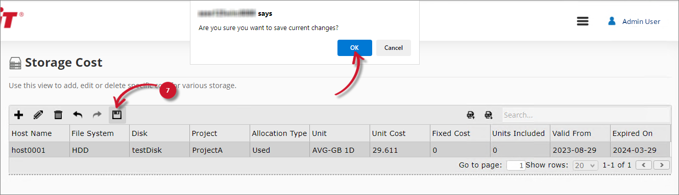 Analysis Server Storage Cost: Save Record