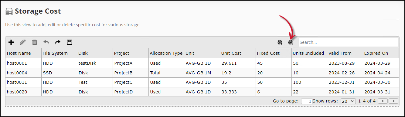 Analysis Server Storage Cost: Exporting Records