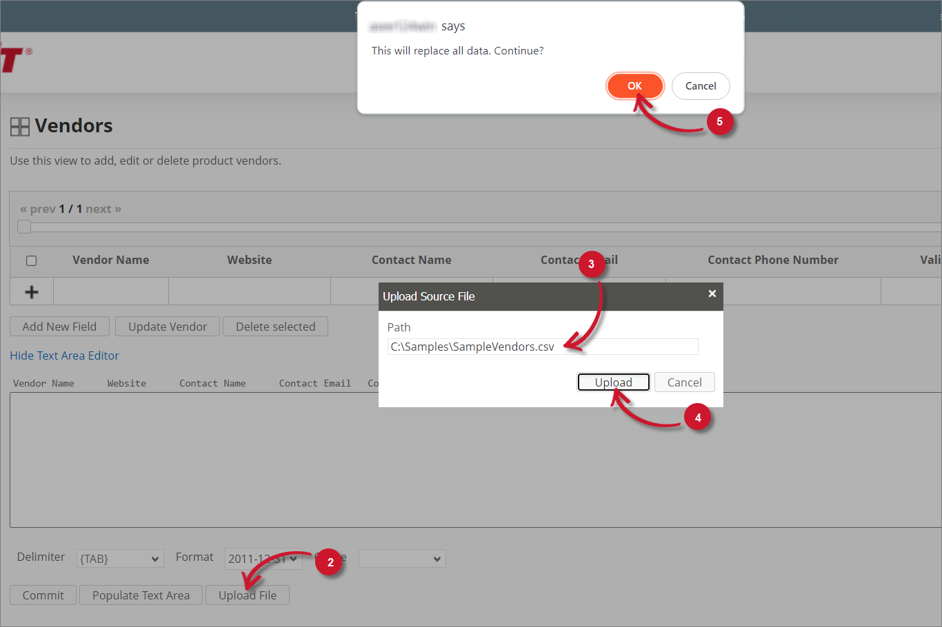 Analysis Server Vendors: Uploading a Source File