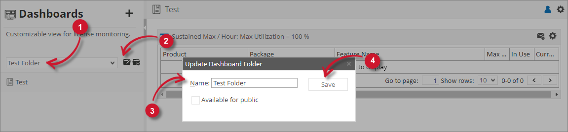  Analysis Server License Usage Dashboard: Update Folder