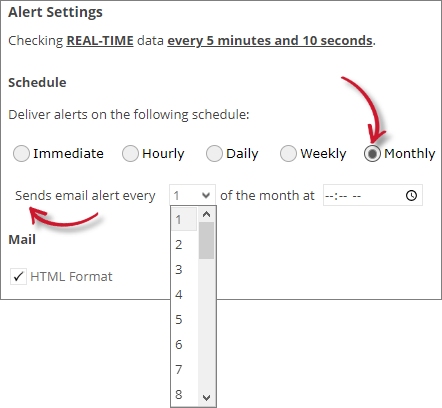 Analysis Server License Usage Portlet: Approaching Max Alert Settings Monthly