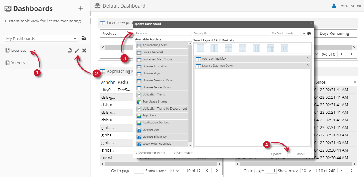 Analysis Server License Usage Dashboard: Updating