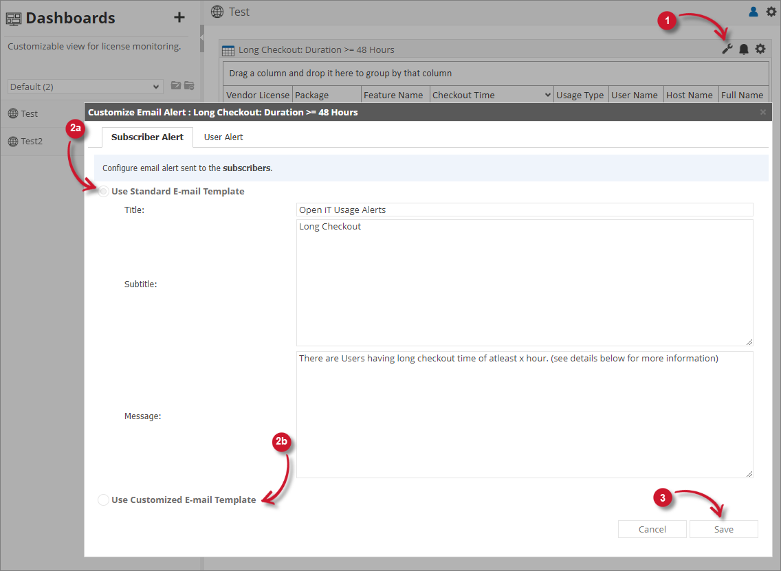  Analysis Server Dashboard: Custom Subscriber Alerts