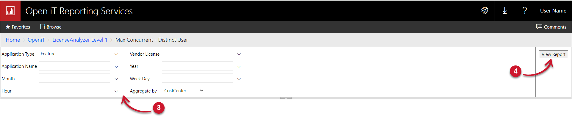 Max Concurrent - Distinct User Parameters