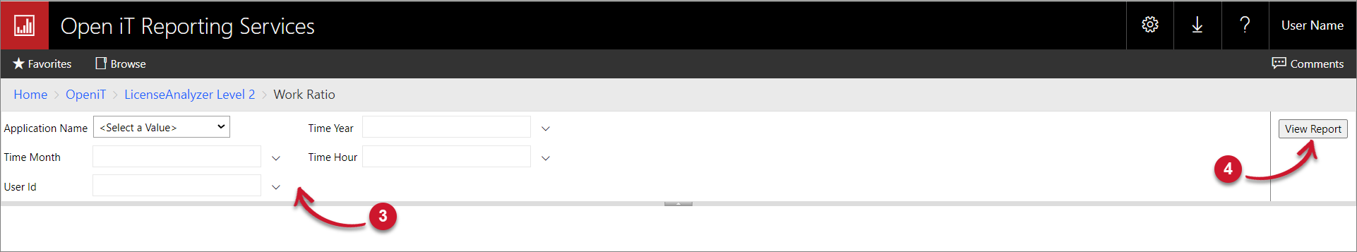 Application Activity Parameters