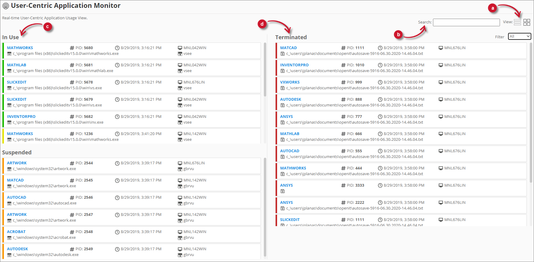  Analysis Server User-Centric Application Monitor