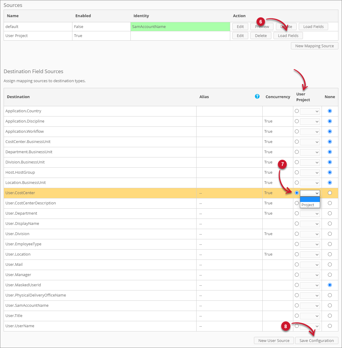 Project Mapping as Mapping Source