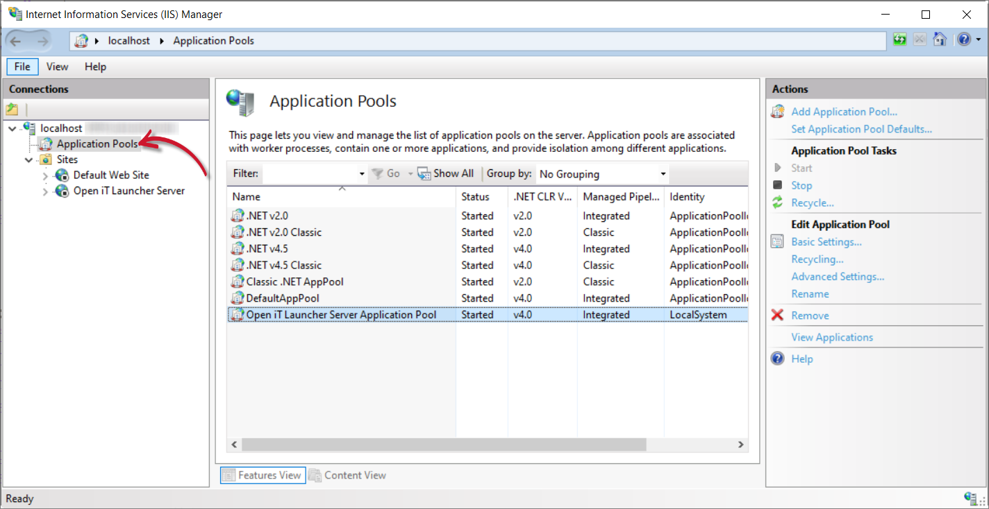 IIS: Application Pools