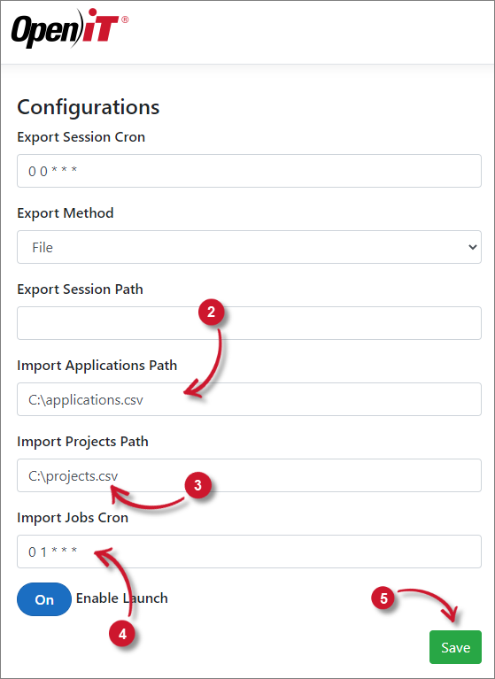 Configuring Import Data Job