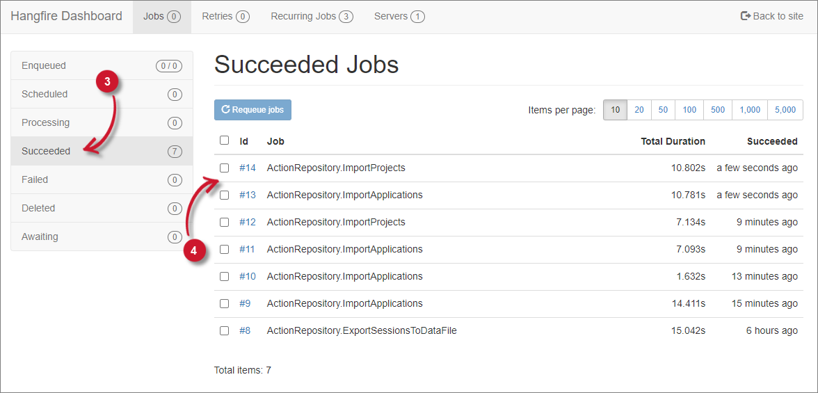 Manually Triggering Recurring Import Jobs (Success)