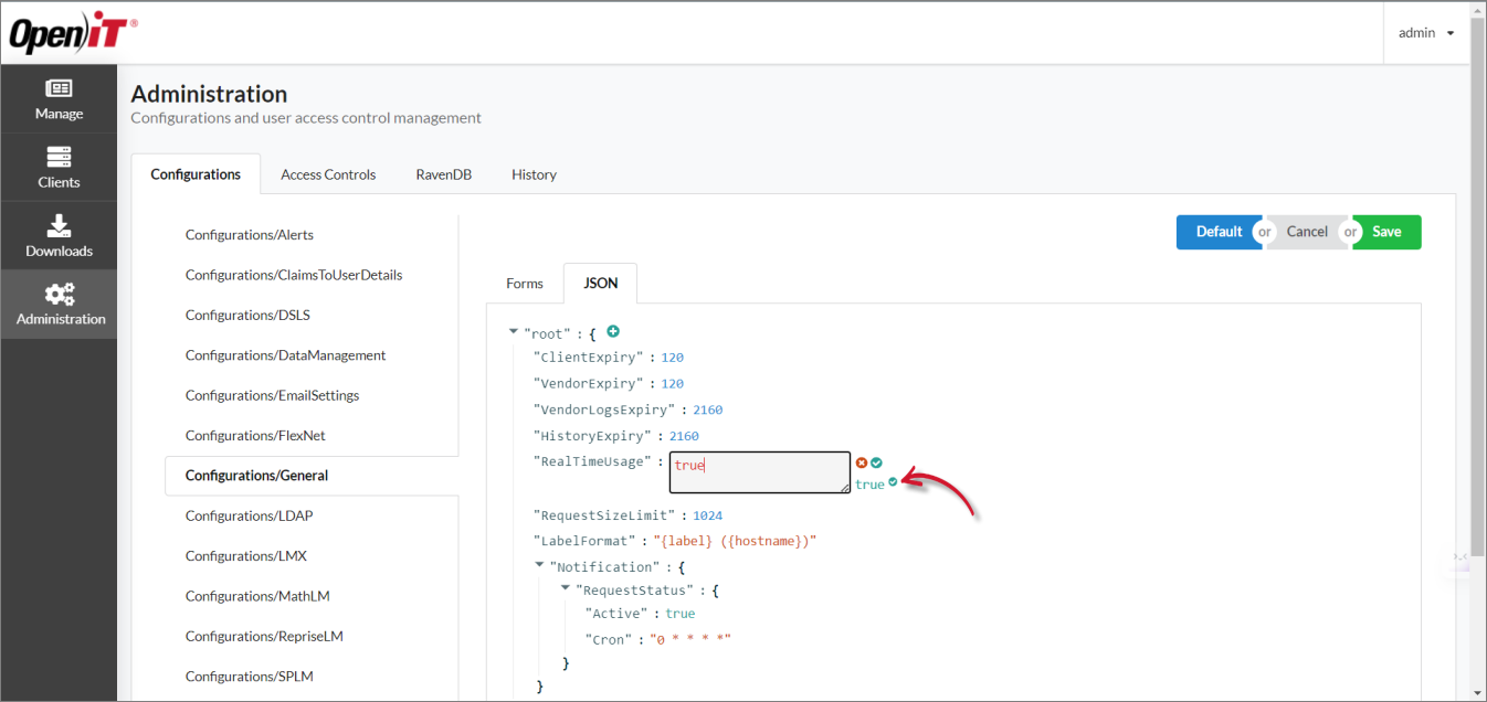 JSON Sub-tab: Saving Non-String Values