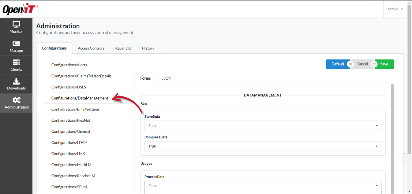 Configurations/DataManagement