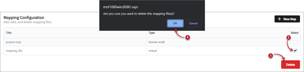 Deleting Mapping Files