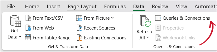 Excel: Queries and Connections