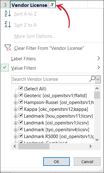 Excel: Filters