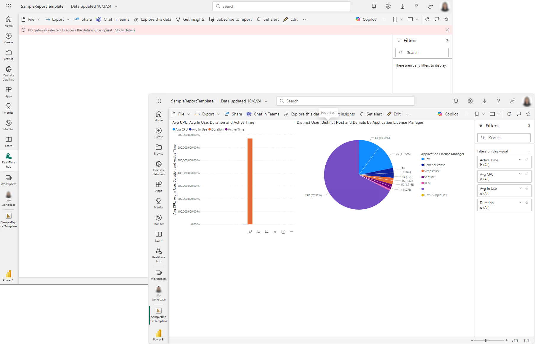 Power BI: Published report successfully loaded