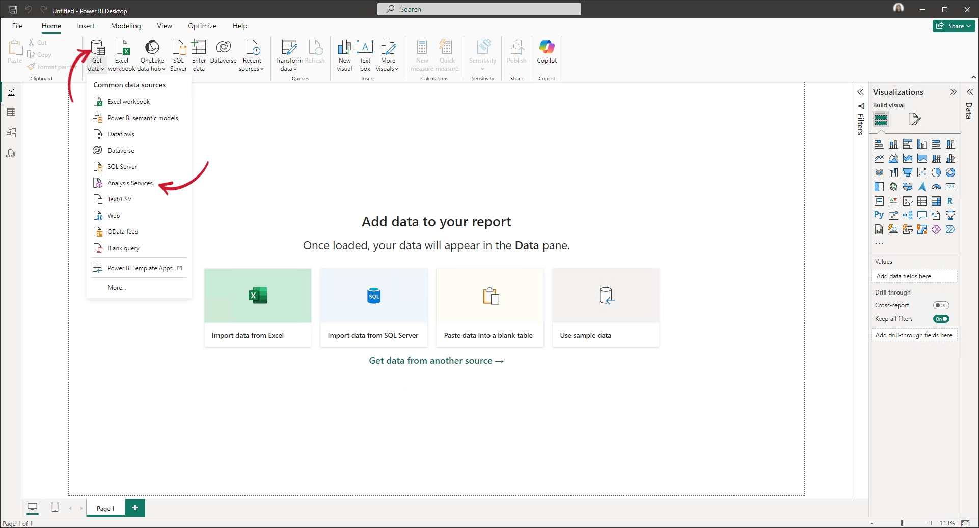 Power BI: Getting Data from Analysis Services