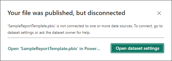 Power BI: Published Report Disconnected