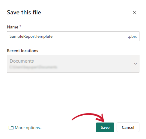 Power BI: Saving a Report