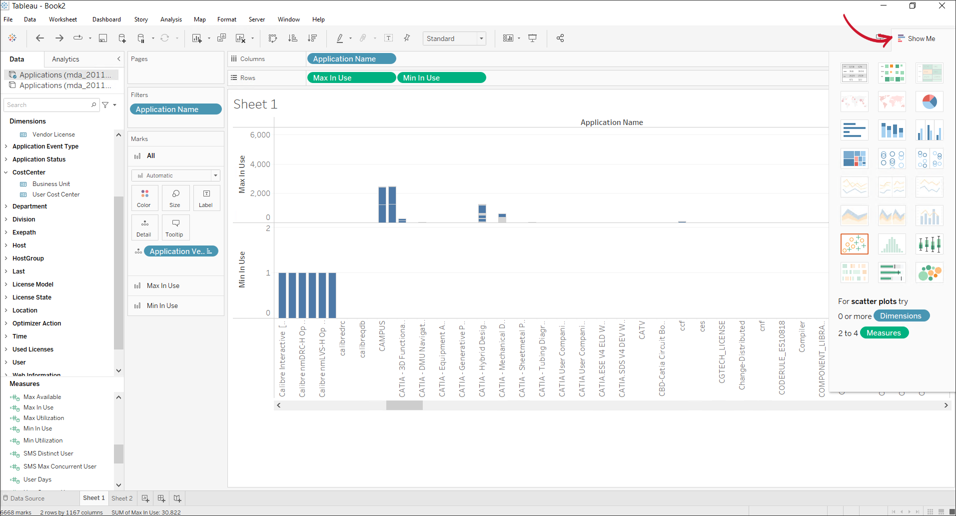 Tableau: Choosing view types