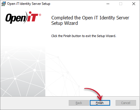 Identity Server Installation: Welcome Screen