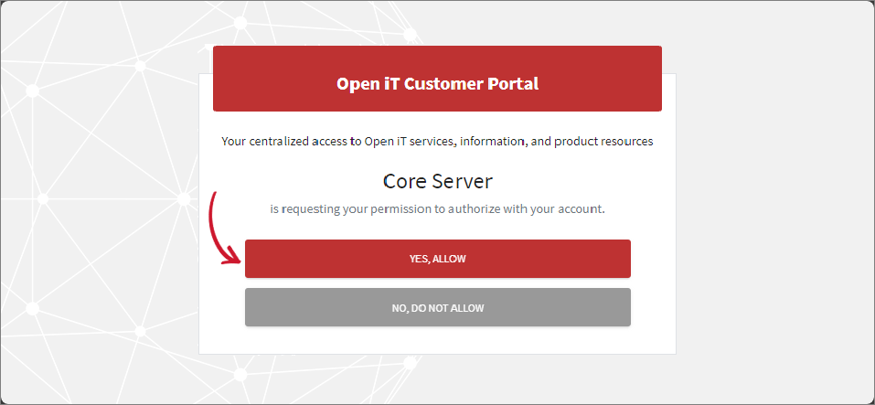 Initiating OAuth Authentication: Allow Permission