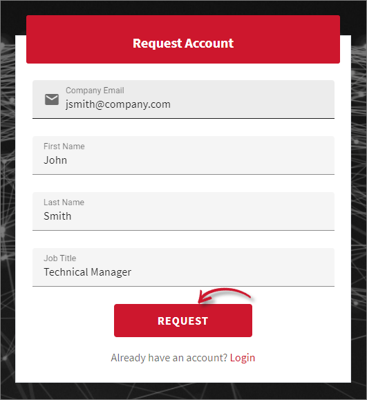 Customer Portal: Request Account