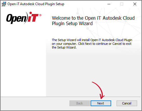 Autodesk Cloud Plugin Installation: Welcome Screen