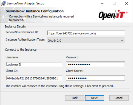 ServiceNow Integration: Installation ServiceNow Instance Configuration - OAuth 2.0