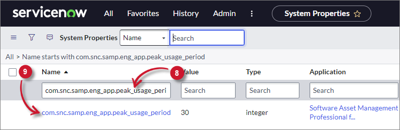 ServiceNow Integration: LicenseAnalyzer Post Installation Configuration - System Property Filter