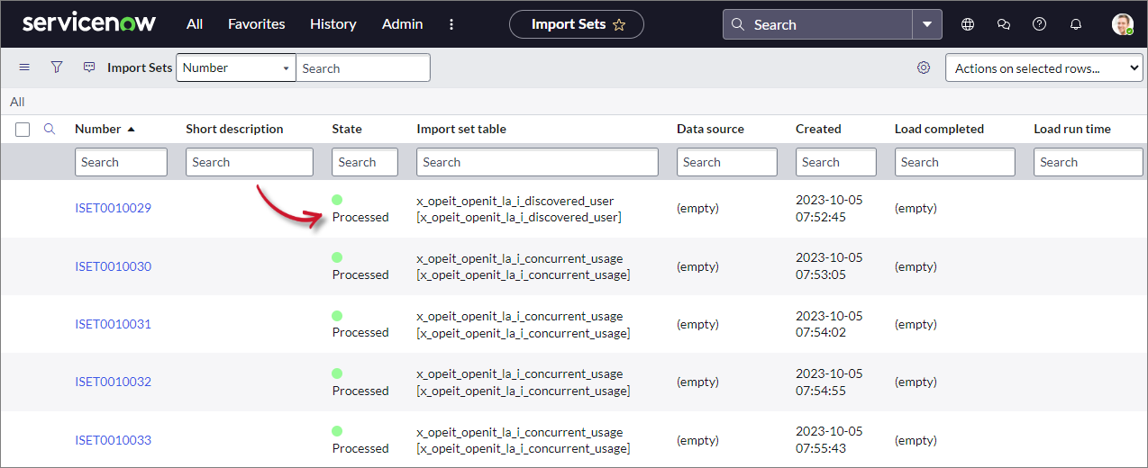 ServiceNow Integration: LicenseAnalyzer Deployment Verification - Data Receiving Logs